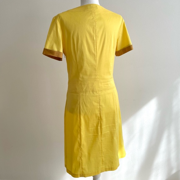 Blacky Dress Berlin Midi Fitted Stylish Dress, Yellow US 10 - Picture 3 of 10